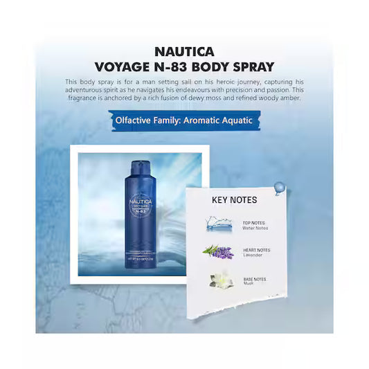Nautica Voyage N-83 Deodorant For Men 170ML